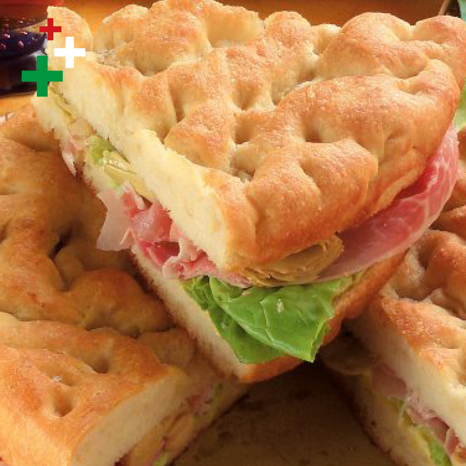Panino farcito con focaccia