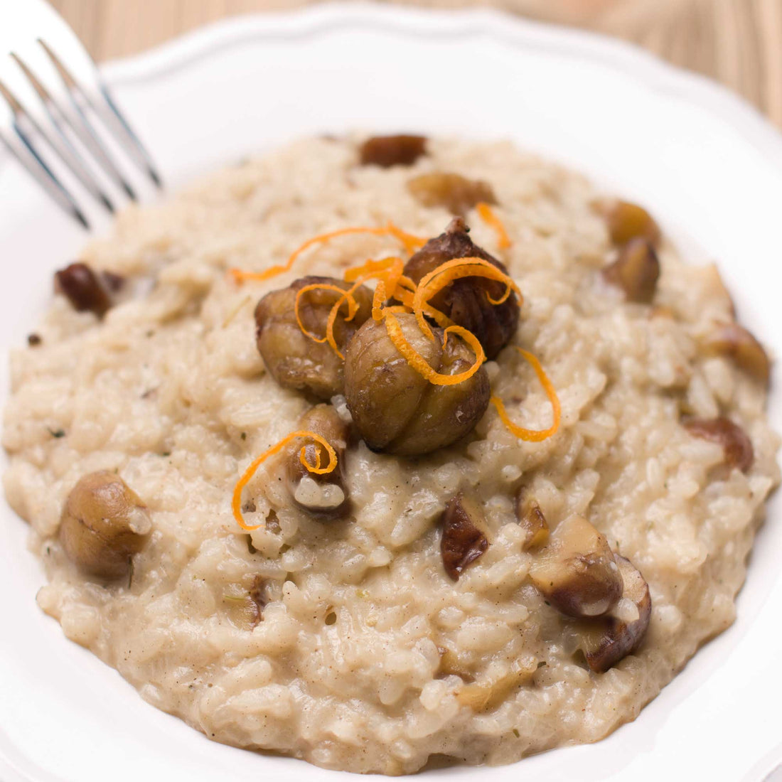 Risotto con salsiccia e marroni