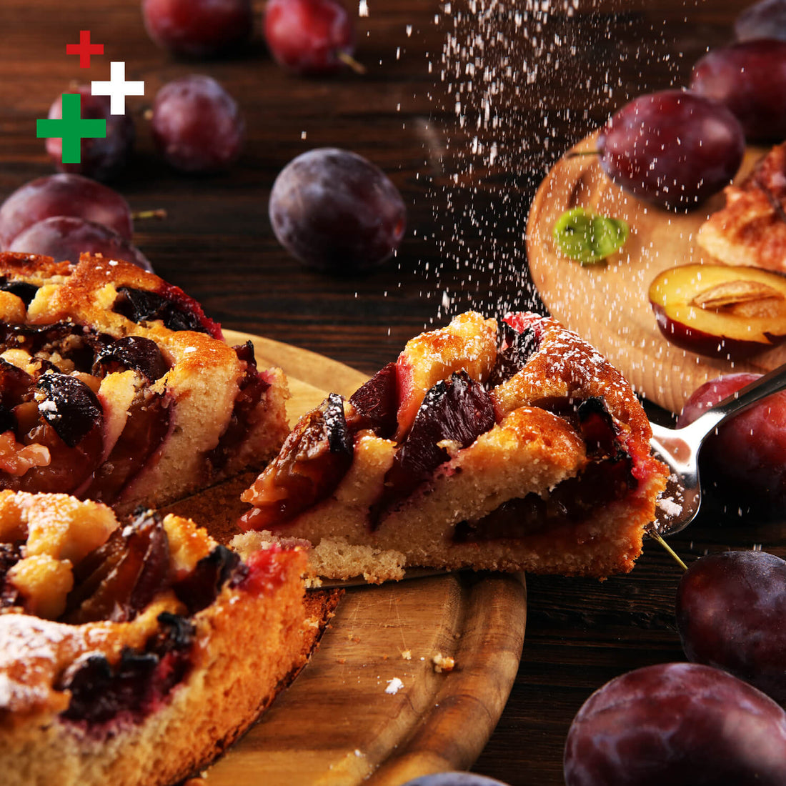 Torta soffice di susine viola