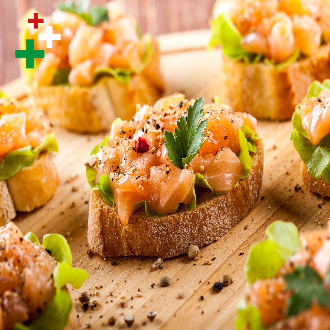 Bruschetta salmone e aneto