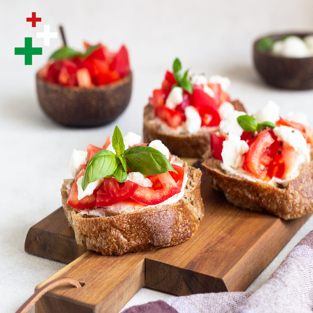 Bruschetta fresca pomodorini e fragole