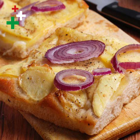 Focaccia patate e cipolla