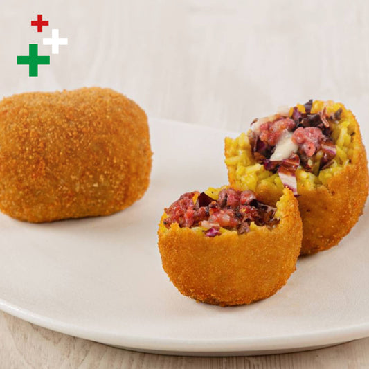 Arancina croccante radicchio e salsiccia