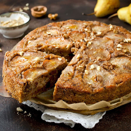 Torta noci, pere e cioccolato