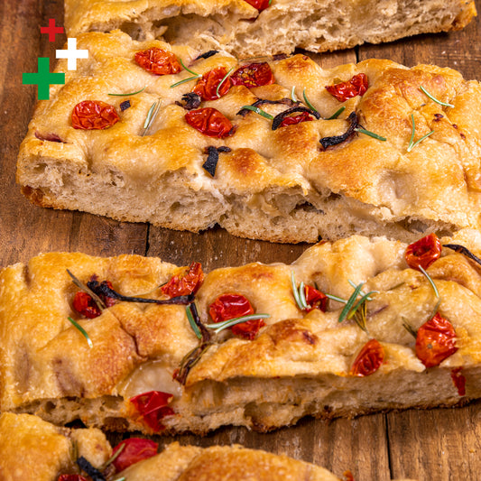 Focaccia pomodorini e olive