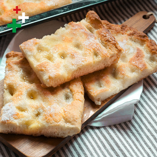 Focaccia dolce burro e zucchero