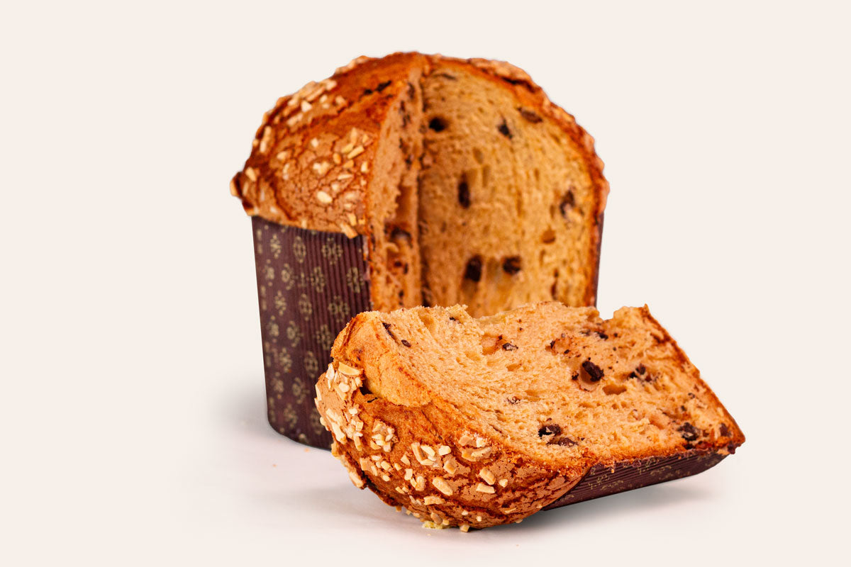 Panettone Pesca, Amaretto e Cioccolato