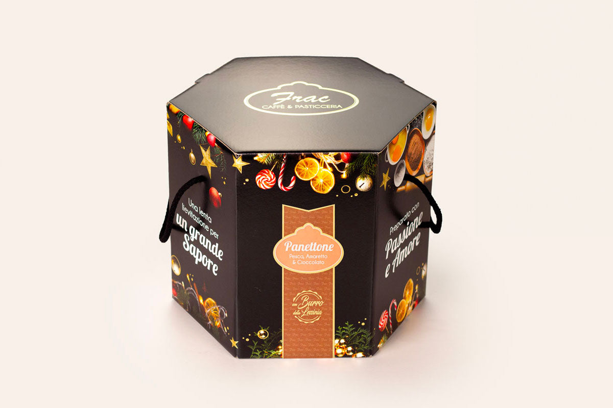 Panettone Pesca, Amaretto e Cioccolato